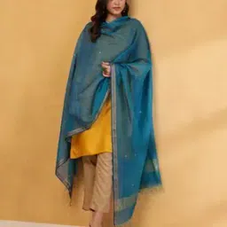 Women Cotton Silk Blend Dupatta-image-11