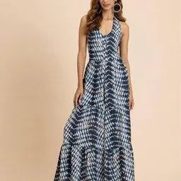 moomaya Tie & Dye Halter-Neck Jumpsuit-picture-25