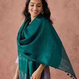 fabindia Women Woven Stole with Tassels-picture-53