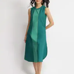 pink fort Women Colourblock A-Line Dress-picture-45