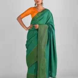 suta Floral Woven Cotton Saree with Tassels  image 1