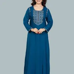 sanaa Women Embroidered Round-Neck Nightgown-picture-33