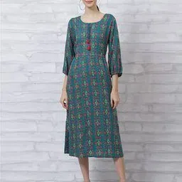 rangriti Women Floral Print A-Line Dress-picture-15