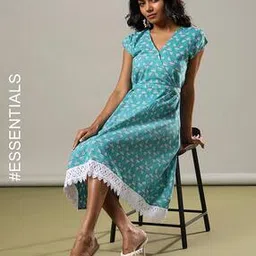 acai Women Floral Print Wrap Dress-picture-10