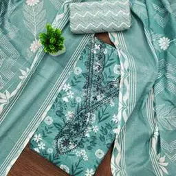 revangi Women Embroidered 3-Piece Unstitched Dress Material-picture-25