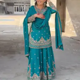 nyrika Women Embroidered Straight Kurta Set with Dupatta-picture-22