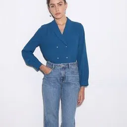 vero moda Women Relaxed Fit Shawl Collar Top-picture-18