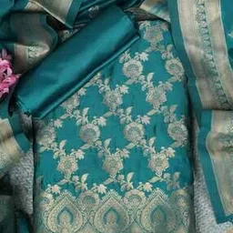 Women Floral Print Unstitched Dress Material-image-0