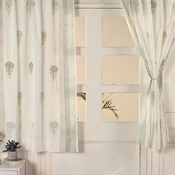 peepul tree Set of 2 Floral Print Window Curtains-picture-21
