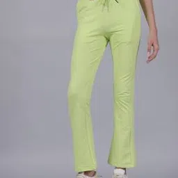 Shein Elasticated Drawstring Waist Neon Green Bootcut Track Pants-picture-40