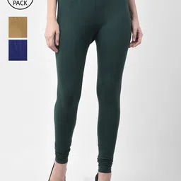 GRACIT Women Pack Of 3 Solid Ankle-Length Leggings-picture-37