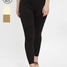 Jinfo Women Pack Of 3 Ankle Length Leggings-image-87