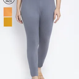 Jinfo Women Cotton Ankle Length Leggings Pack of 3-image-73
