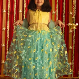 VASTRAMAY Girls Embroidered Ready to Wear Lehenga & Blouse With Dupatta image 5