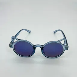 SYGA Kids Cateye Sunglasses with UV Protected Lens-Goggles-TriangleCorner-LightBlue image 2