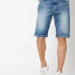 gas Lacasa Slim Fit Distressed Denim Shorts-picture-14