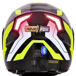 HEADFOX Graphic Printed Smart Bluetooth Helmet With Flash Light Modes-picture-45