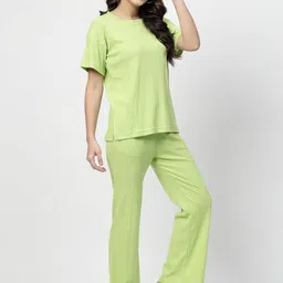 ETC Striped Drop Shoulder Sleeves Oversized T-Shirt & Trouser image 4