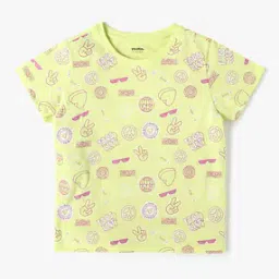 yousta Girls Printed Regular Fit Crew-Neck T-Shirt-picture-44
