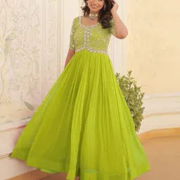 fashion basket Women Embroidered Anarkali Kurti image 1