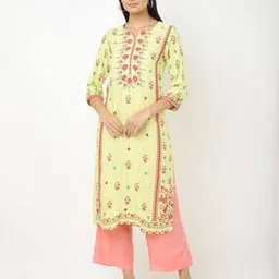 biba Floral Print Straight Kurta-picture-48