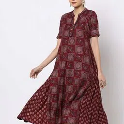 fusion Geometric Print A-Line Dress-picture-16