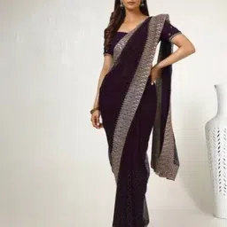 soch Women Embroidered Saree with Blouse Piece-picture-42