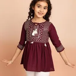 ishti Girls Embroidered Top with Neck Tie-Up-picture-53