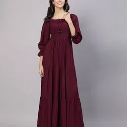 aayu-all about you Women Fit & Flare Dress with Puff Sleeves-picture-43