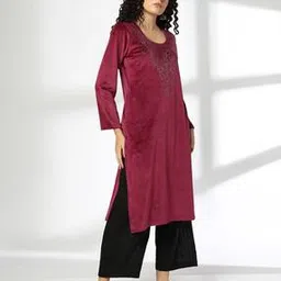 avaasa mix n' match Women Embellished Straight Kurta-picture-14