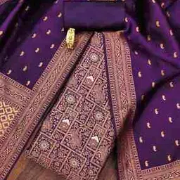 svaraa Women Embroidered 3-Piece Unstitched Dress Material-picture-24