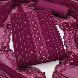 svaraa Women Embellished 3-Piece Dress Material image 1