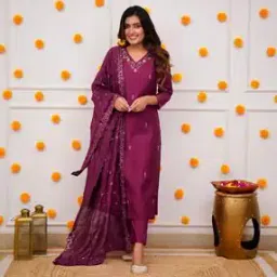 18india Women Embroidery Straight Kurta Set-picture-19