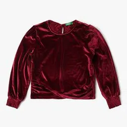 united colors of benetton Girls Regular Fit Round-Neck Top-picture-49