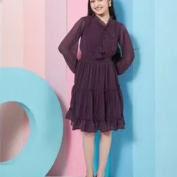 pspeaches Girls Swissdot Tiered Dress-picture-23