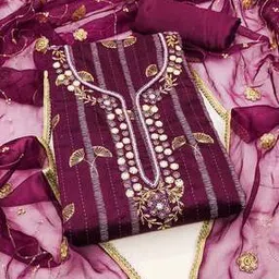 svaraa Women Embellished Unstitched Dress Material-picture-10