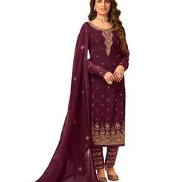 vuba Embellished 3-Piece Unstitched Dress Material-picture-34