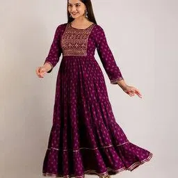 mizaz Embroidered Fit & Flare Dress-picture-50
