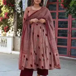 gosriki Women Floral Anarkali Kurta Set-picture-37