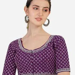 pujia mills Women Embroidery Front Open Blouse-picture-28