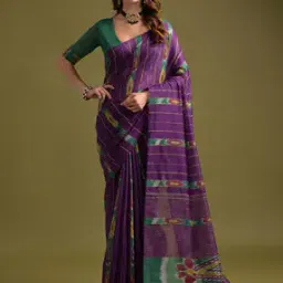 indie picks Women Embellished Silk Saree-picture-34