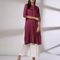 avaasa mixnmatch trends select Women Printed Round-Neck Straight Kurta image 1