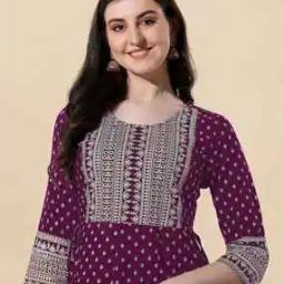 mirchi fashion Block Print A-line Kurta-picture-23