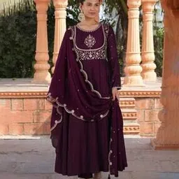 nyrika Women Embroidered Anarkali Kurta Set-picture-36