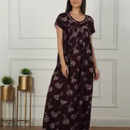 sweet dreams Women Floral Print Nightie with Insert Pocket image 1