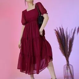 raiyani enterprise x ag Women Square-Neck Tiered Dress-picture-33