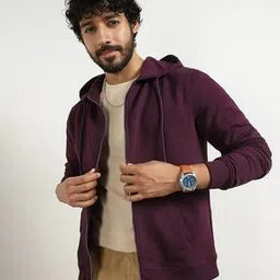 timyka Men Zip-Front Hoodie with Full Sleeves-picture-20