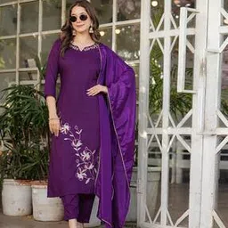 nyrika Women Embroidered Straight Kurta Set-picture-49