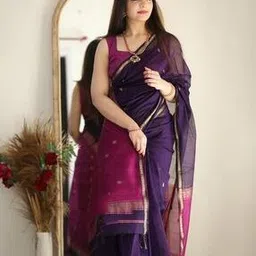 zikaraa Women Woven Saree with Contrast Border-picture-49