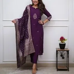 nyrika Women Embroidered Straight Kurta Set-picture-51